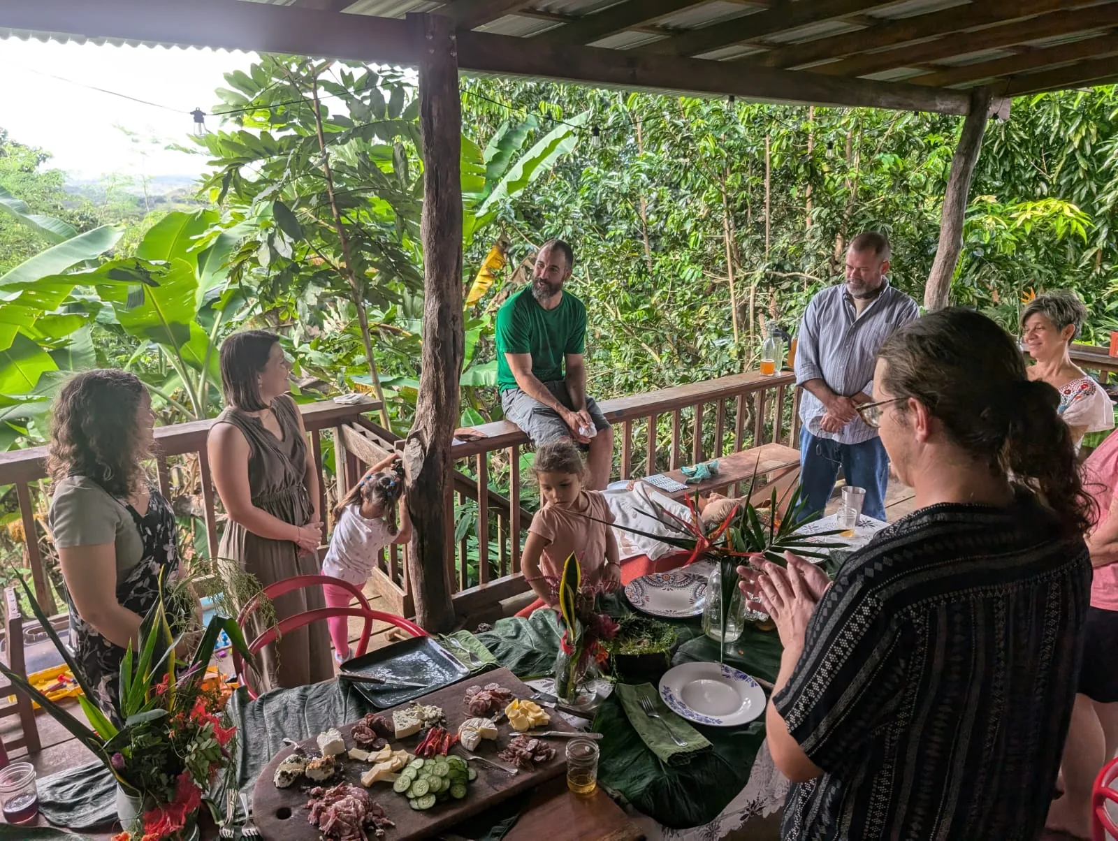 A shared table at Finca 588